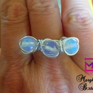 Anello in Alluminio con pietre di Opale