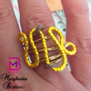 Anello bicolor realizzato con tecnica Wire
