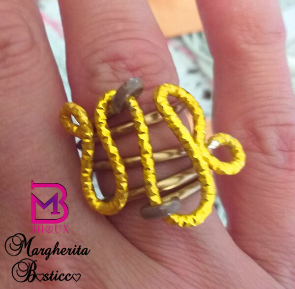 Anello bicolor realizzato con tecnica Wire