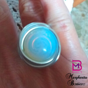 Anello in Alluminio con Opale