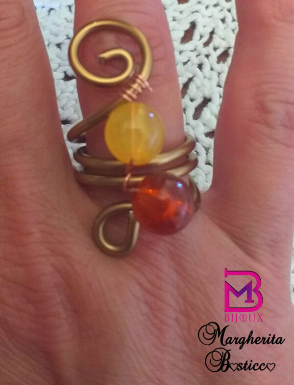 Anello in Alluminio con pietre dure