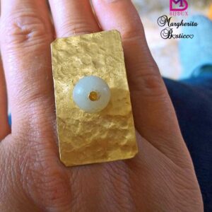 Anello in Ottone con Pietra Dura