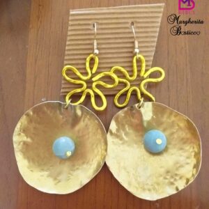 Orecchini in Ottone con Pietra dura angeliche