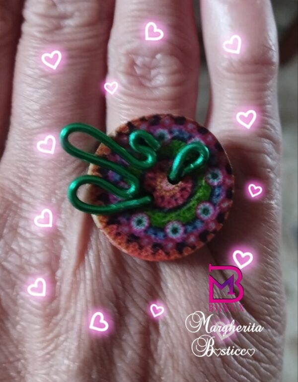 Anello con bottone - immagine 2