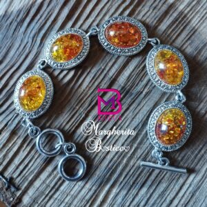 Bracciale in resina ambrata