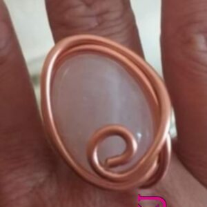 Anello con quarzo rosa