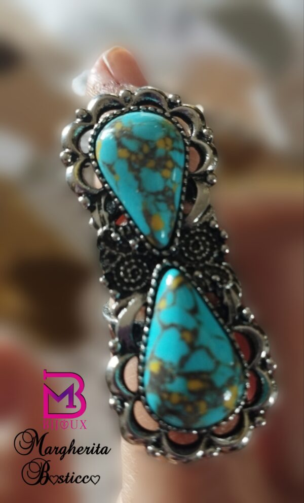 Anello con turchesi