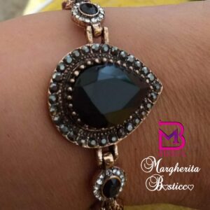 Bracciale con onice nero centrale