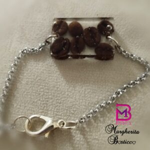 Bracciale con resina e caffè