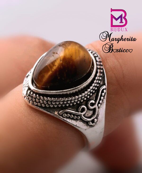 Anello con occhio di tigre