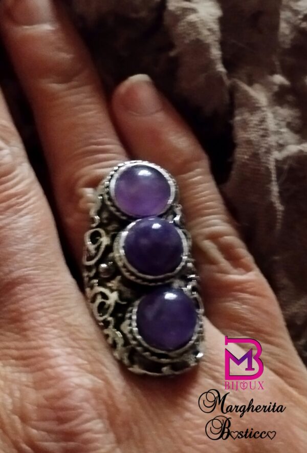 Anello con ametista