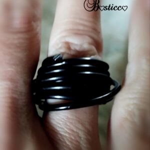 Fedina multigiro in alluminio nero