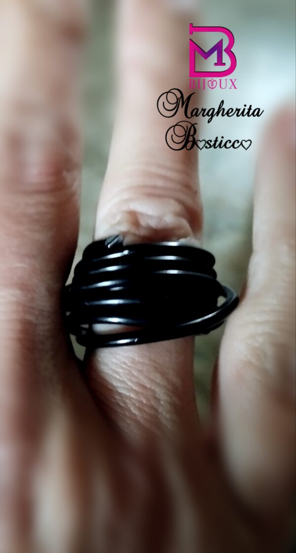 Fedina multigiro in alluminio nero